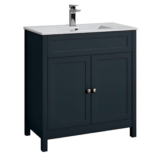 Traditional 800mm Vanity Unit & Basin – Shadow Grey