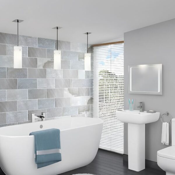 AquaVolere Freestanding Double Ended White Bath - Various Sizes - Image 3