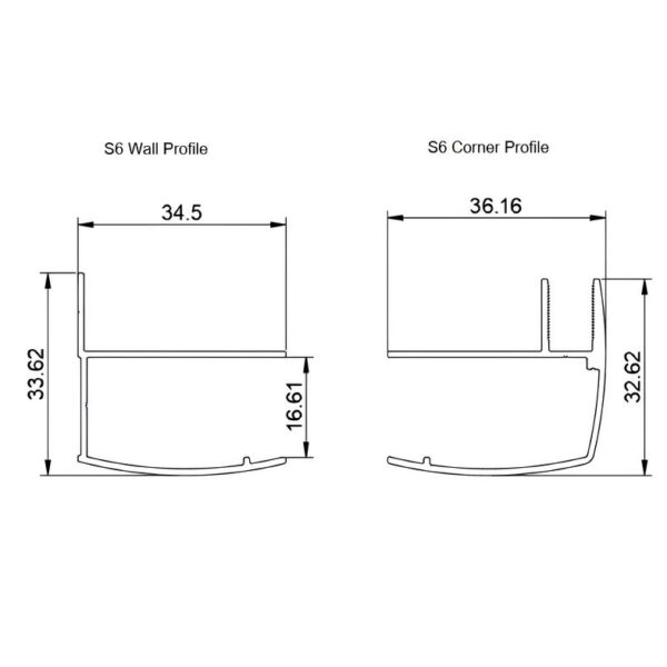 Sognare S6 Matt Black Double Door Quadrant Shower Enclosure 900 x 900mm - Image 5