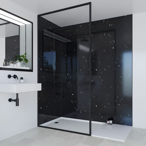 Maxplas Bathroom Wall Panel 2.4m x 1m - Black Sparkle - Image 2