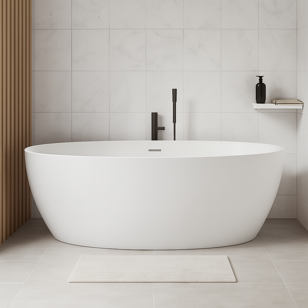 AquaVolere White Freestanding Double Ended Bath 1800MM X 800MM