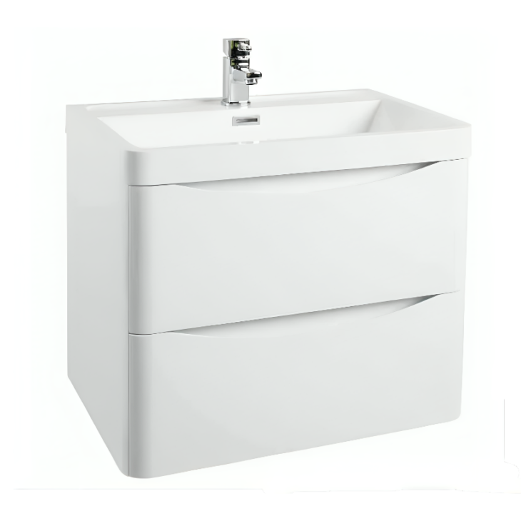 Bali Wall Mounted Vanity Drawer Basin Unit 600mm - Gloss White