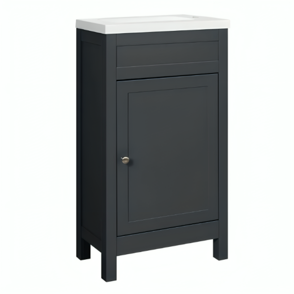 Tailored Traditional Cloakroom Vanity Unit 460mm - Shadow Grey