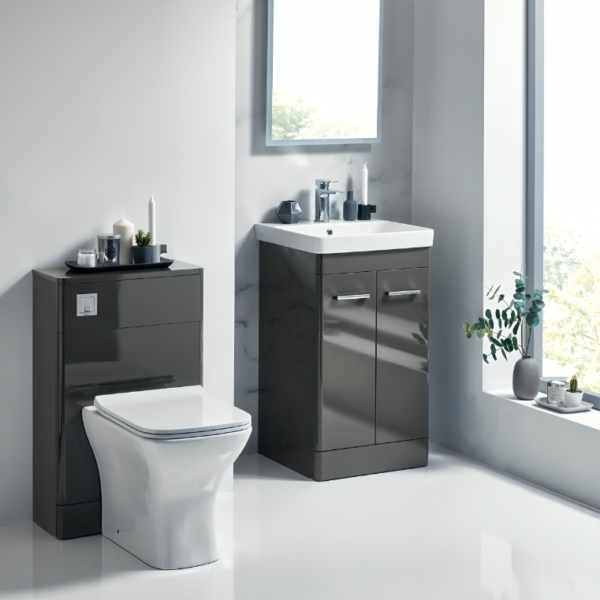 Tossina Floorstanding Bathroom Combination Pack – Wolf Grey - Image 2