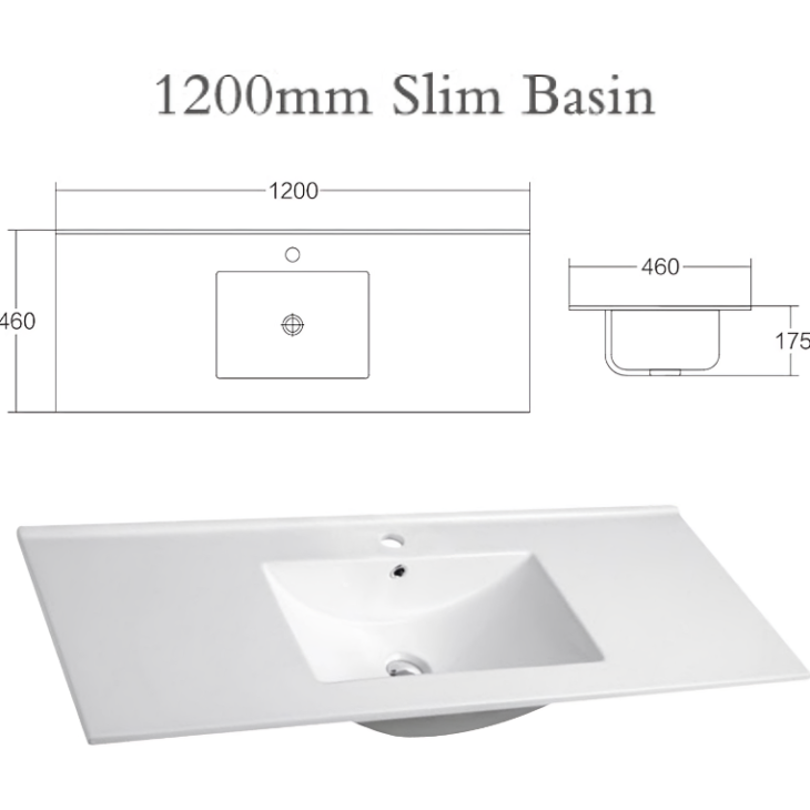 Waterproof 1200mm Vanity Unit With Draws & Basin – Light Grey - Image 4