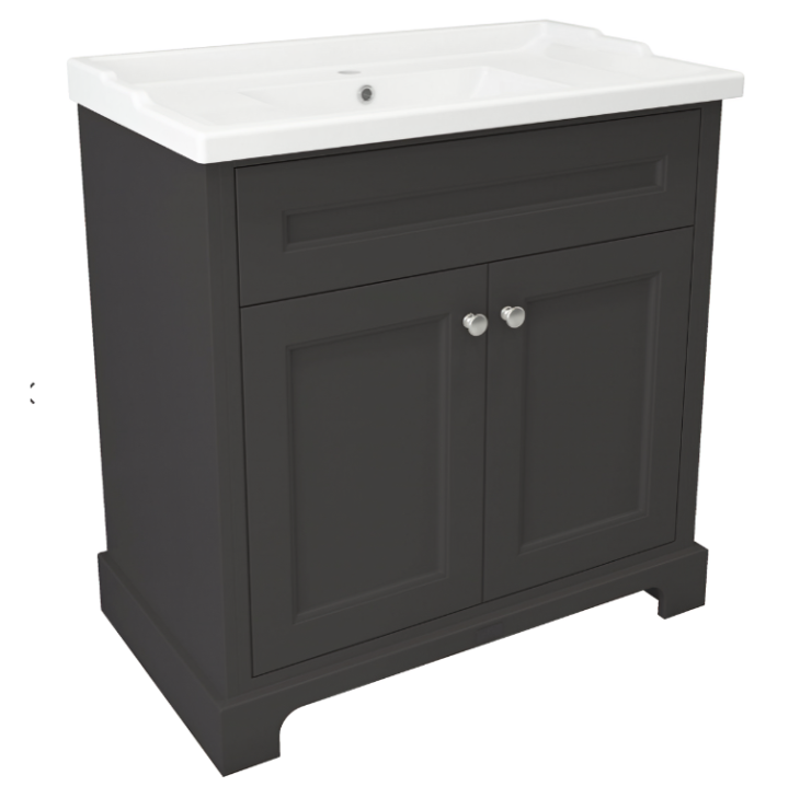 Washington 800mm Traditional Vanity Unit & Basin - Black