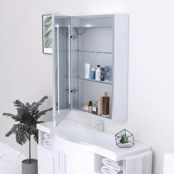 Kartell Spectrum LED Mirror Cabinet 700mm x 500mm - White Gloss - Image 3