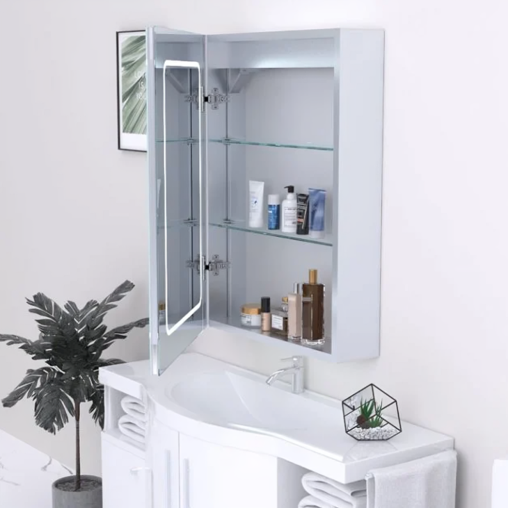 Kartell Reflections Fine LED Mirror Cabinet 700mm H x 500mm W - Image 2