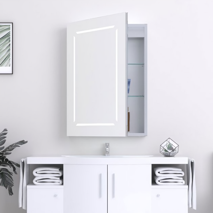 Kartell Reflections Link LED Mirror Cabinet 700mm H x 500mm W