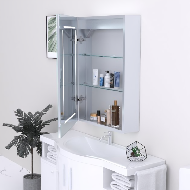 Kartell Reflections Link LED Mirror Cabinet 700mm H x 500mm W - Image 2