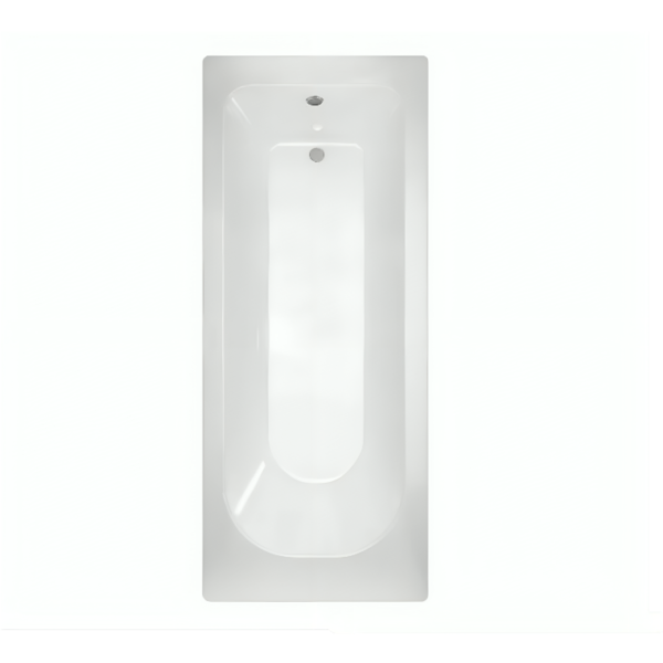 1600mm x 700mm Sanica Round Single Ended Bath With No Tap Holes - Image 2