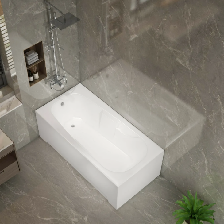 Sanica Rodas 1650mm x 700mm Single Ended Bath White Bath Tub - Image 2