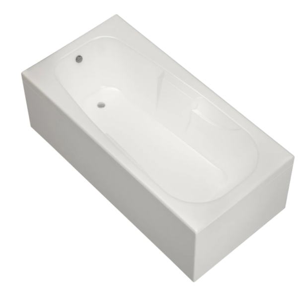 Sanica Rodas 1650mm x 700mm Single Ended Bath White Bath Tub - Image 4