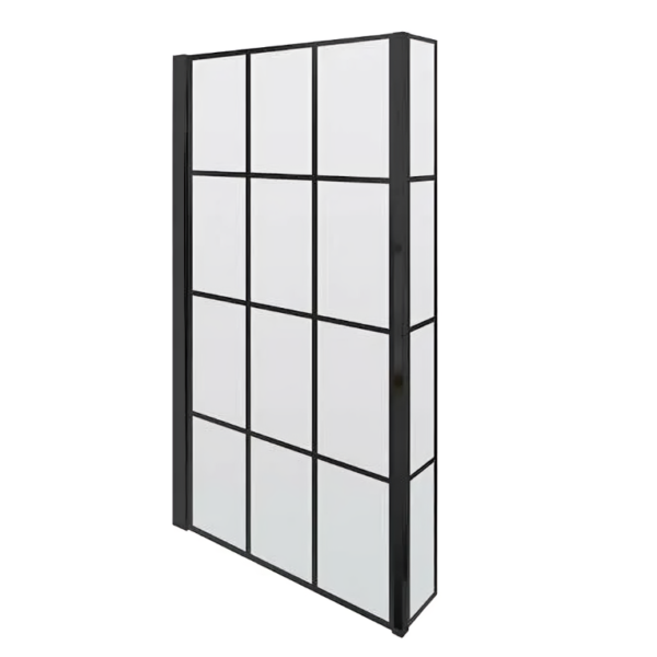 Titan L-Shape Shower Bath with Krittle Black Bath Screen – Left/Right-Handed – 1500mm to 1800mm - Image 2