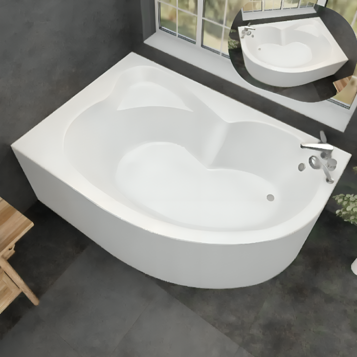 Sanica Sabin Corner Bath 1500mm x 1000mm - Left or Right Hand with Panel - Image 2
