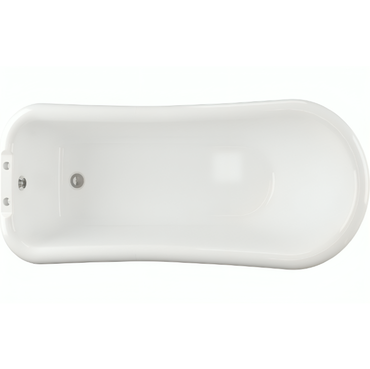AquaVolere Queensway Traditional Freestanding Bath W/Feet 1530mm x 670mm - Image 3