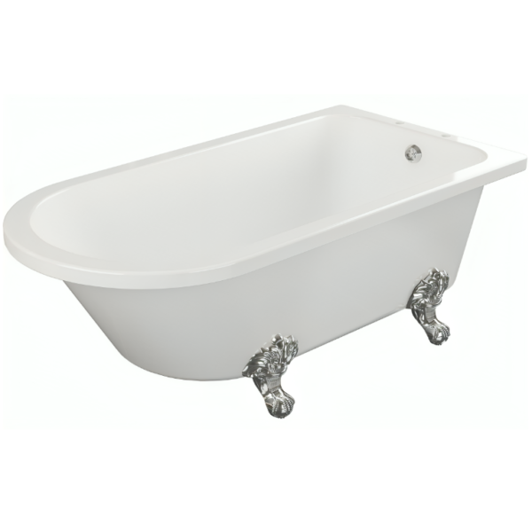 AquaVolere Traditional Freestanding 2TH Bath With Feet - 1700mm x 750mm x 650mm