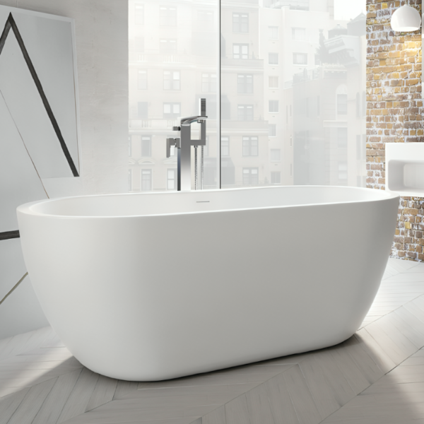 Modern Freestanding Double Ended Bath White 1655MM X 750MM