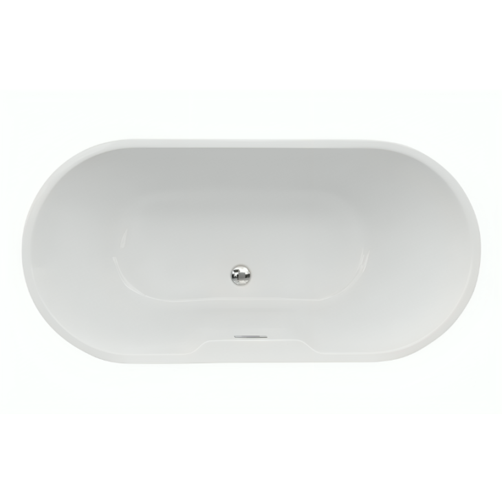 AquaVolere Black Freestanding Modern Bath 1655MM X 745MM - Image 2