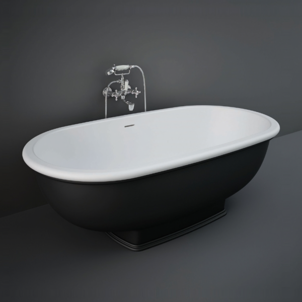 RAK Washington Freestanding Bath 1560mm X 810mm - Matt Black