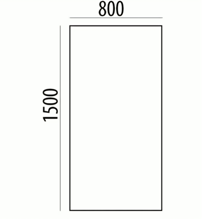 Single Panel Bath Screen Brushed Brass 1500 x 800mm - Image 2