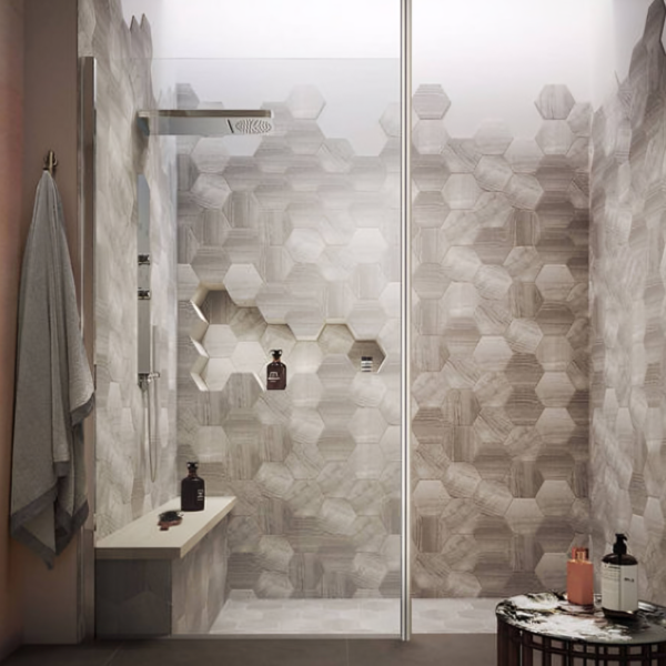 Chrome Wetroom Glass Screen & Vertical Ceiling Post - Image 3