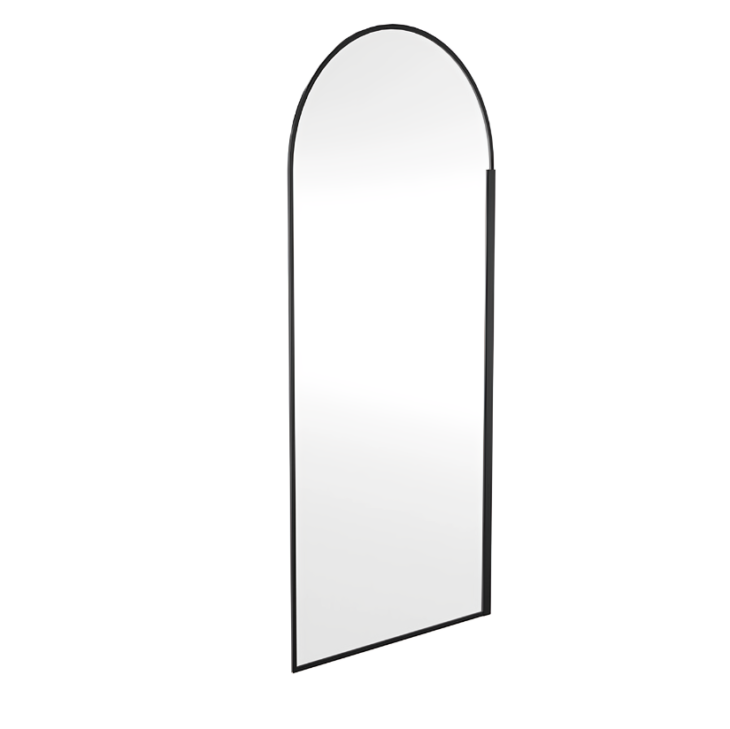 Matt Black Arched 8mm Walk In Shower Panel 800mm & 900mm - Image 3