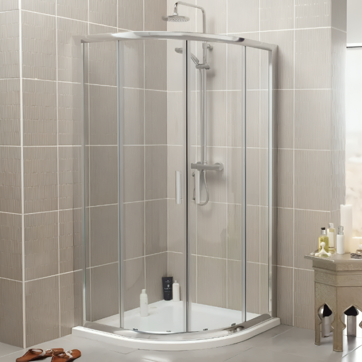 Kartell Koncept 2 Door Quadrant Shower Enclosure 6mm Glass - Chrome - 800mm x 800mm