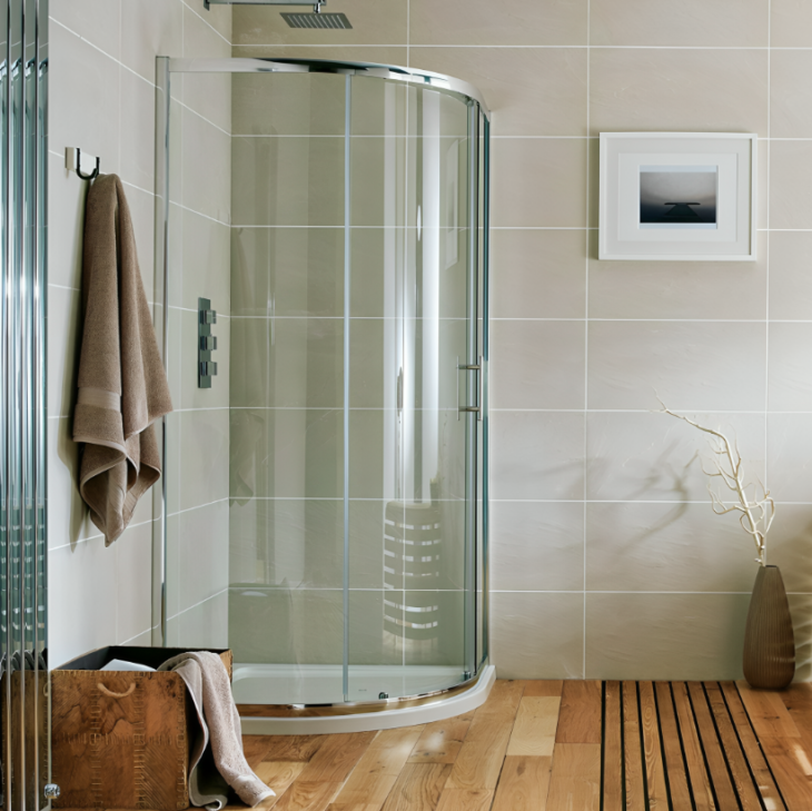 S6 2-Door Quadrant Shower Enclosure 6mm Glass - Chrome - 900mm x 900mm