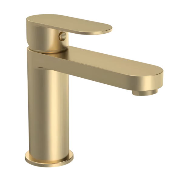 Nuie Halstatt Mono Basin Mixer Tap & Waste - Brushed Brass