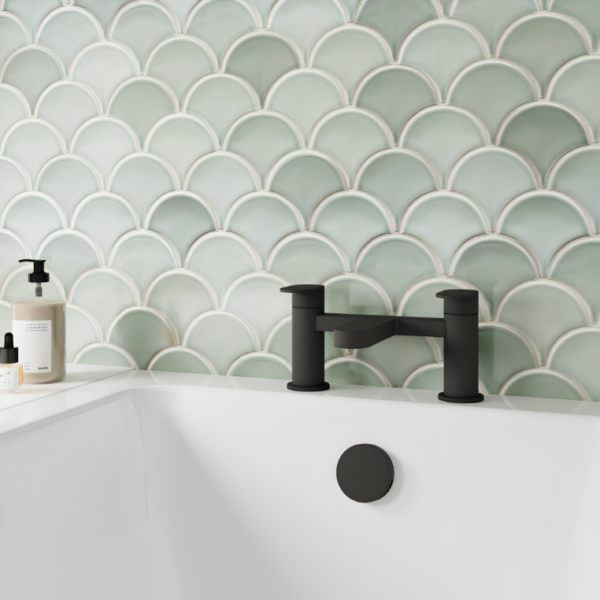Nuie Halstatt Bath Filler Tap - Matt Black - Image 2