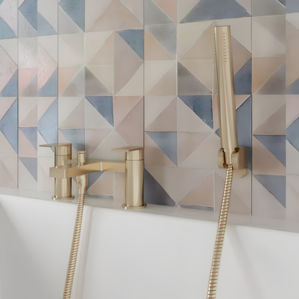 Nuie Canada Bath Shower Mixer - Brushed Brass - Image 2