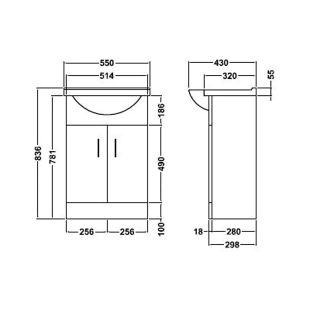 Complete Vanity Bathroom Suite Package Round - Chrome - Image 17