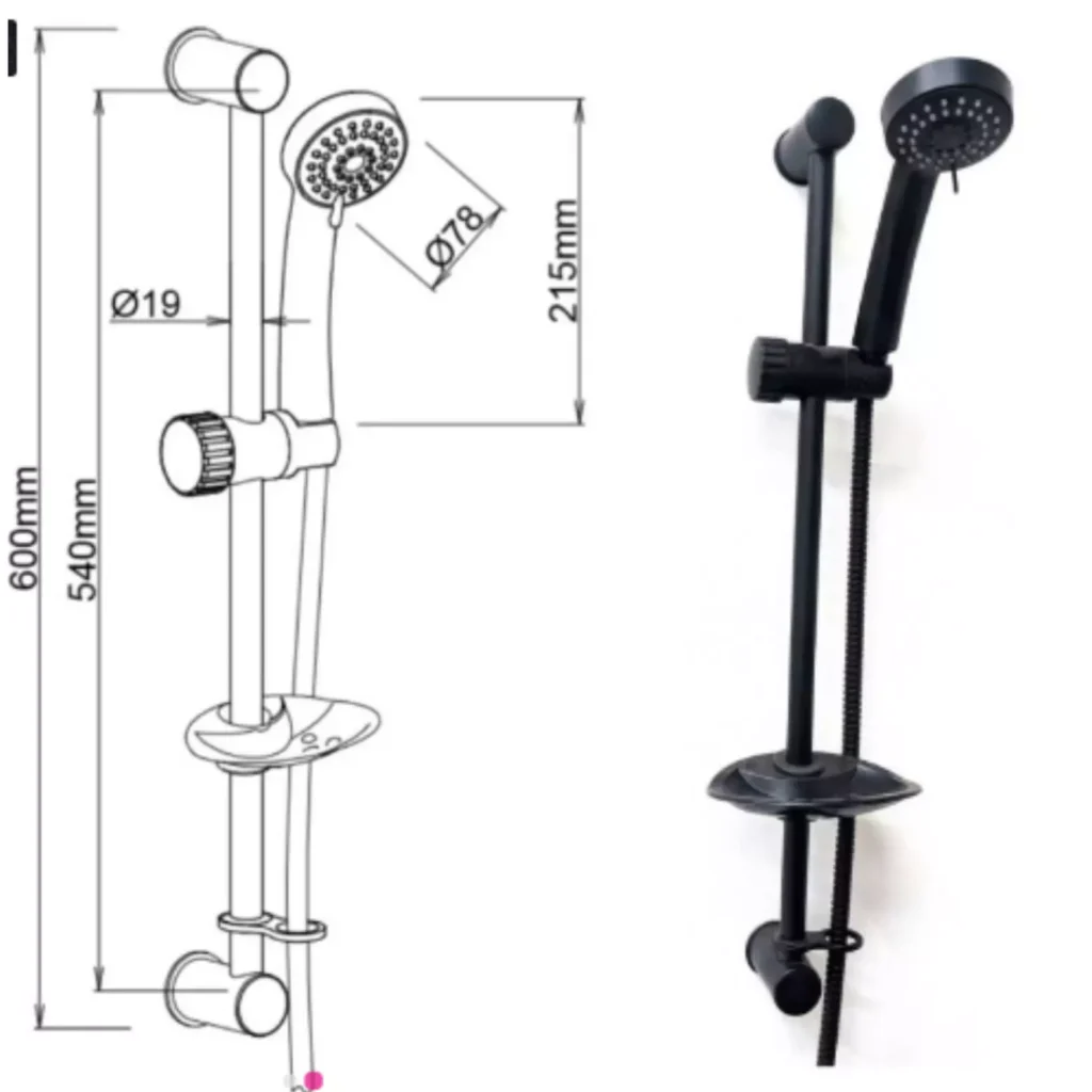 Quadrant Corner Shower Enclosure Vanity Package - Matt Black - Image 12