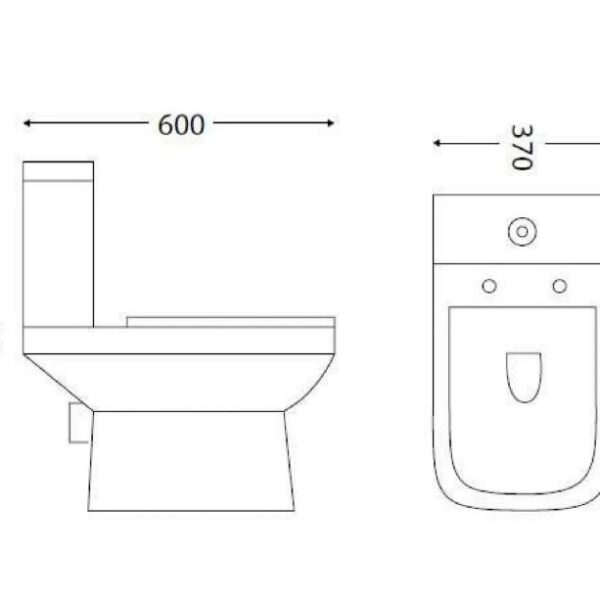 1700mm P Shaped Bath Complete Suite - Matt Black - Image 14