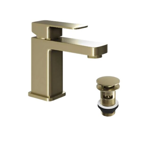 Brushed Brass Bathroom Suite 1700mm L Shaped Bath Package - Image 4