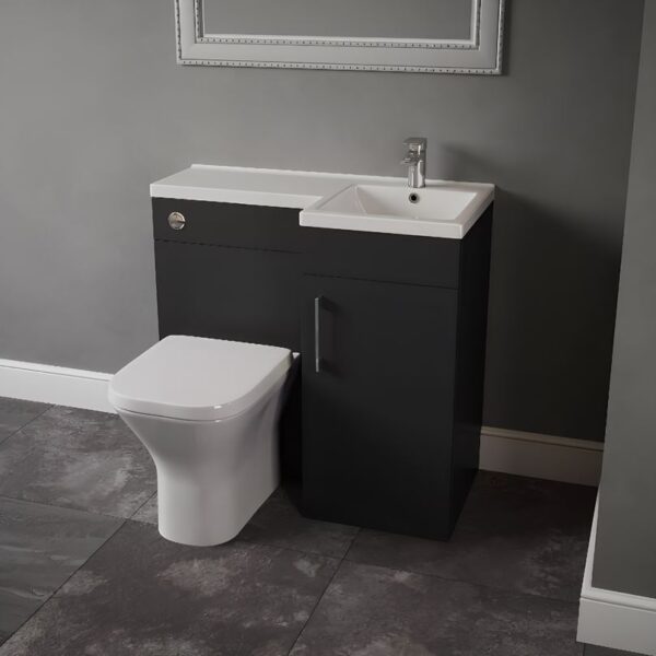 900mm L Shape Combination Furniture Black - Image 2