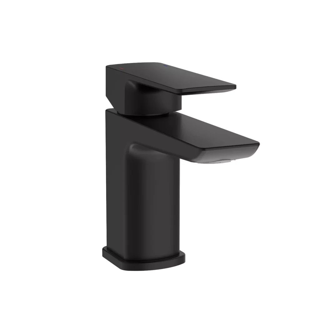 1700mm P Shaped Bath Complete Suite - Matt Black - Image 6