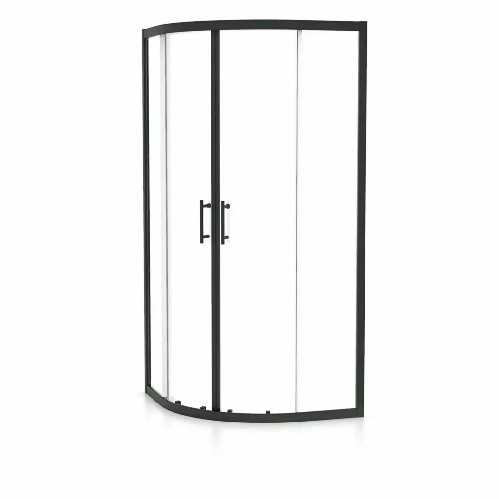 Quadrant Corner Shower Complete Suite Package - Matt Black - Image 4