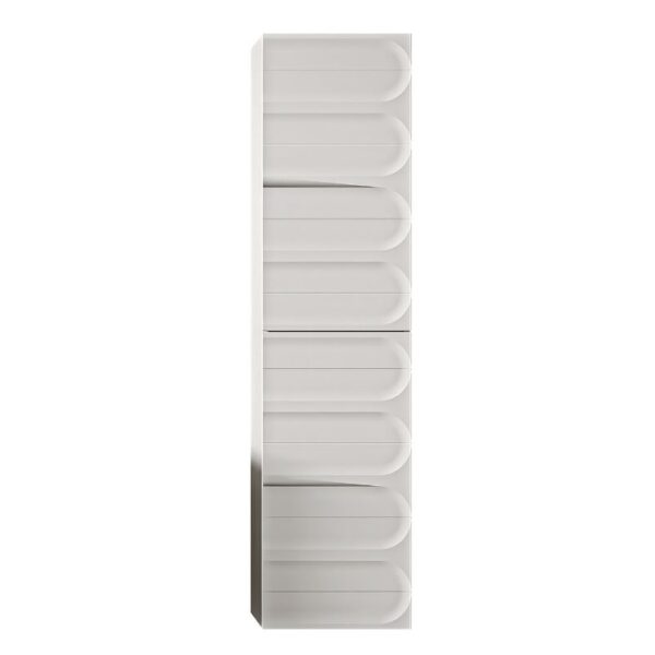 Giavani Serena Pearl Grey Bathroom Tall Unit Wall Hung 1500X400X300mm