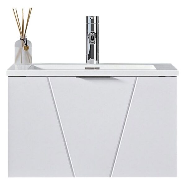 Giavani Azzurra 600mm White Wall Hung Basin Unit