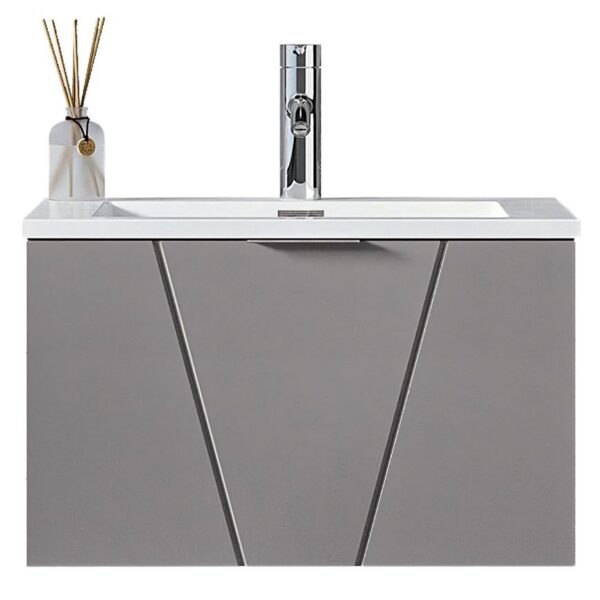 Giavani Azzurra 600mm Mid Grey Wall Hung Basin Unit