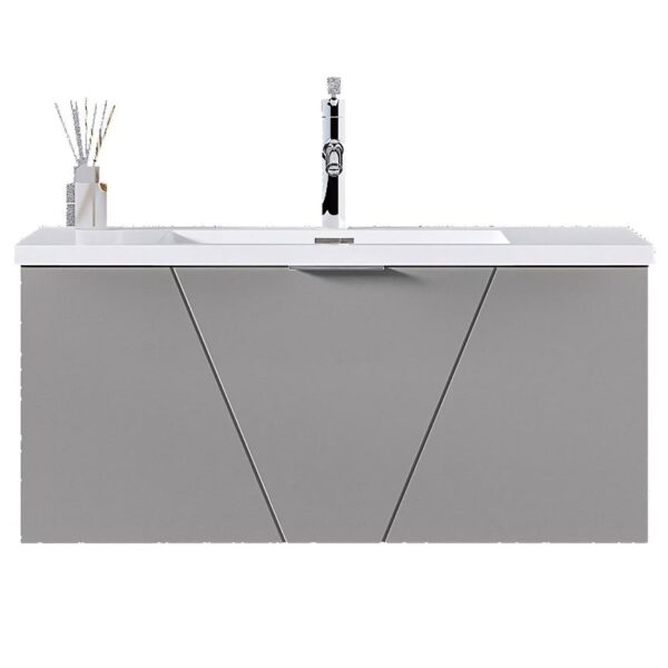 Giavani Azzurra 800mm Mid Grey Wall Hung Basin Unit