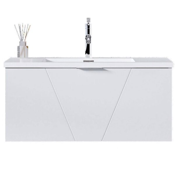 Giavani Azzurra 800mm White Wall Hung Basin Unit