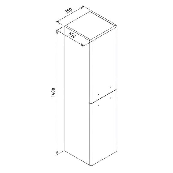 Kartell Kvit Options 24 White Wall Mounted Bathroom Storage Unit - Image 3