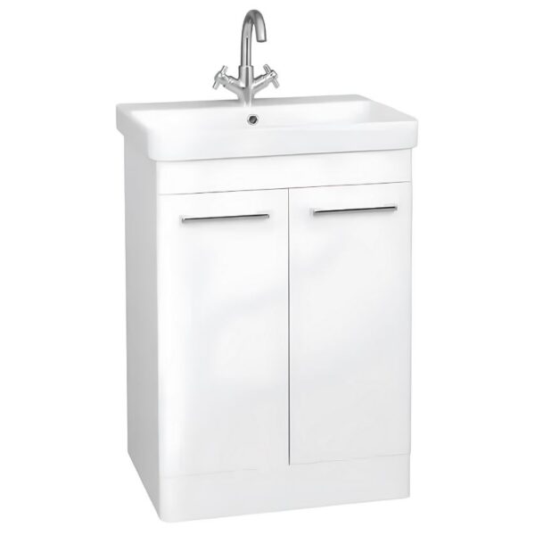 Kartell Kvit Options 24 White Bathroom Door Unit With Basin 600mm