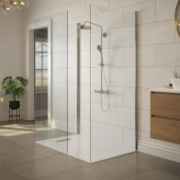 AquaVolere Linear 25mm Shower Tray & Waste - Various Sizes - Image 3