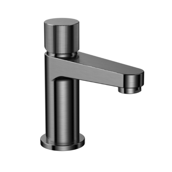 Fluted Koko Mini Basin Mixer Tap - Gunmetal