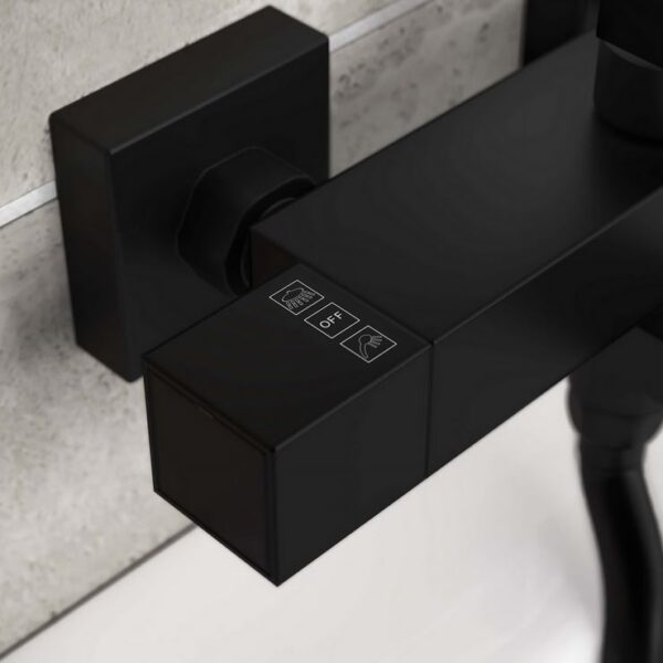 Giavani Black Drench Shower With Bath Filler - Image 5