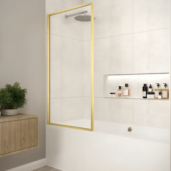 Merlyn Fixed Framed Bath Screen 800 x 1500 - Available In 3 Colours - Image 4